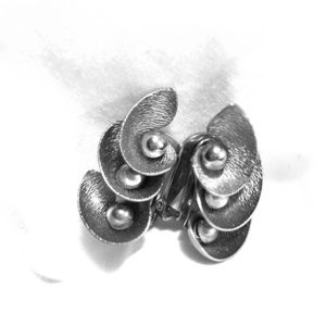 Vintage silver plated clip on earrings